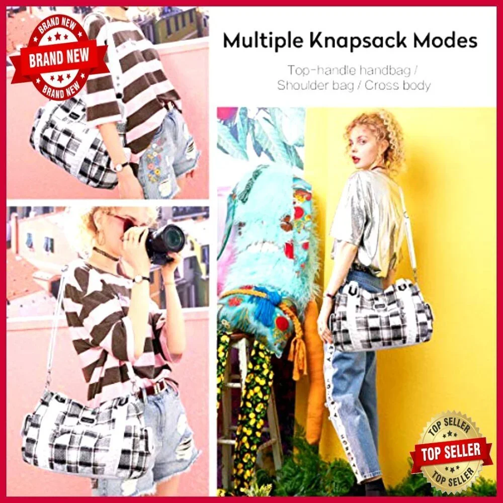 Soft PU Leather Hobo Shoulder Bag Crossbody Purse Tote for Women